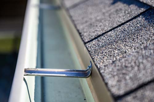 Red brick home front lawn view