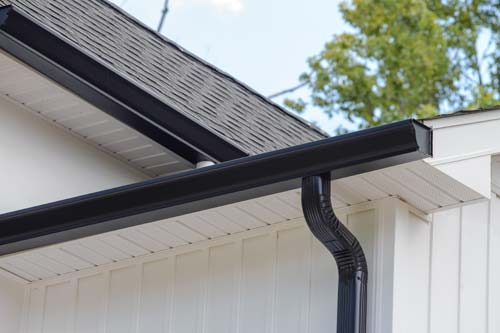Gutter closeup view