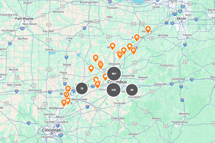 Columbus, OH map
