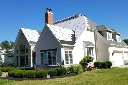 Roof getting replaced