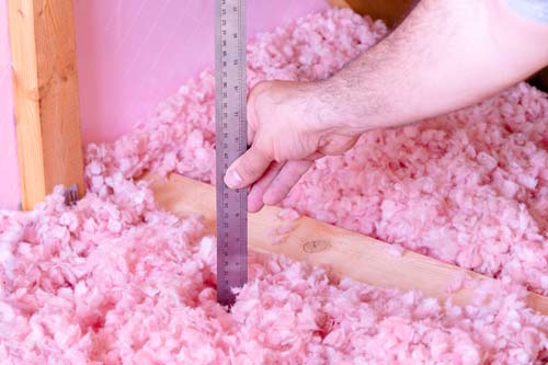 Measuring insulation depth