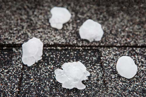 Hail on roof